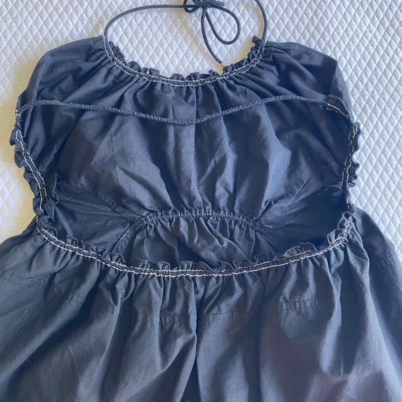 3.1 Phillip Lim black halter gathered peplum style top size 8 - Picture 6 of 8